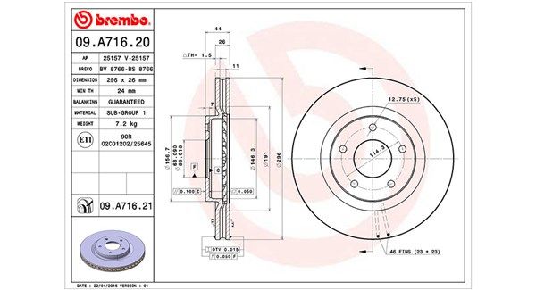 MAGNETI MARELLI Тормозной диск 360406086800